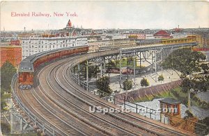 Elevated Railroad - New York City Postcards, New York NY Postcard