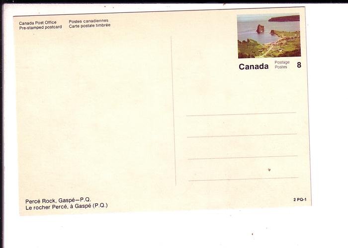 Perce Rock Village, Quebec, Canada Post Prestamped Matching