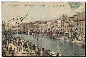 Old Postcard This jousting Cettoises of St. Louis and North Wharf