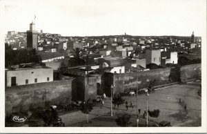 postcard rppc Morocco - Rabat - Perspective on the Medina