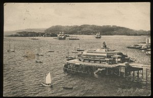 Plymouth Pier. F. Frith and Co. postcard. 1908 Plymouth cancel