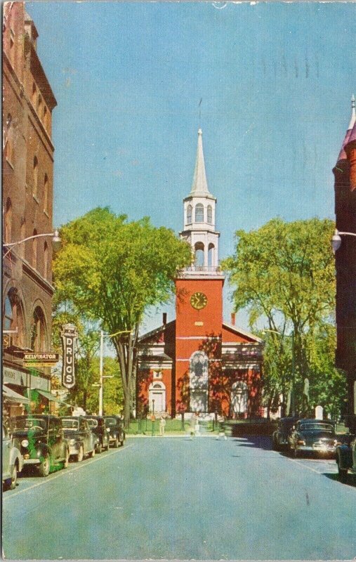 Unitarian Church Head Church Street Burlington Vermont Vt Jamaica Pm Postcard 