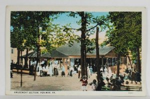PA  Amusement Section Pen Mar Vintage Pennsylvania Postcard S10