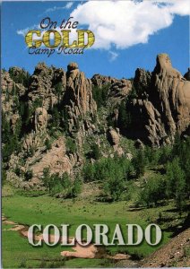 postcard Colorado Springs -The Gold Camp Road