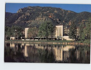 Postcard Broadmoor West, Scenic view from the lake, Colorado Springs, Colorado