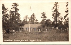 Real Photo Postcard Forester's Cabin in Walnut Canyon, Arizona
