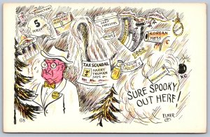 DS1/ Patriotic Postcard c1952 Anti-President Truman Elmer Anderson Comic 134