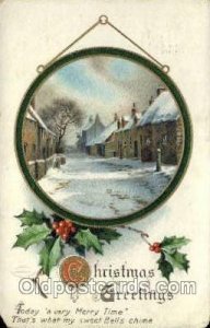 Artist Ellen Clapsaddle, Christmas 1910 light tear bottom edge, chip left bot...