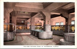 Postcard The First National Bank in St. Petersburg, Florida~1942