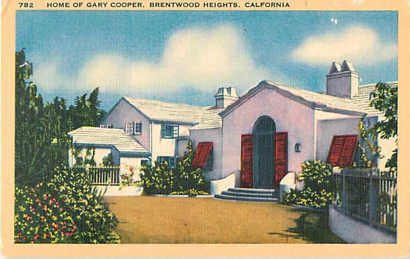 Home of Gary Cooper, Brenwood Height, California, CA, Linen