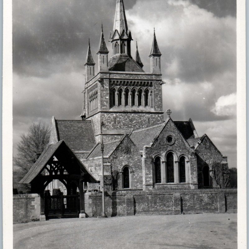 c1930s East Cowes Isle of Wight RPPC Whippingham Church Antiquitech Ancient A187