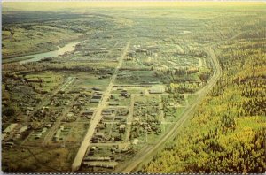 Fort McMurray Alberta AB Alta Aerial Ft Clearwater River Autumn Postcard H48