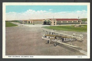 1931 PPC* Port Columbus W/Early Bi-Plane Note Double Rudders Columbus Oh Posted