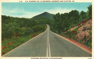 Vintage Postcard 1930's U.S. Highway Between Lakemont And Clayton Georgia GA