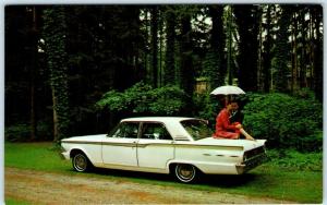 Automobile Car Advertising 1962 FORD FAIRLANE 500  Romantic Couple Postcard