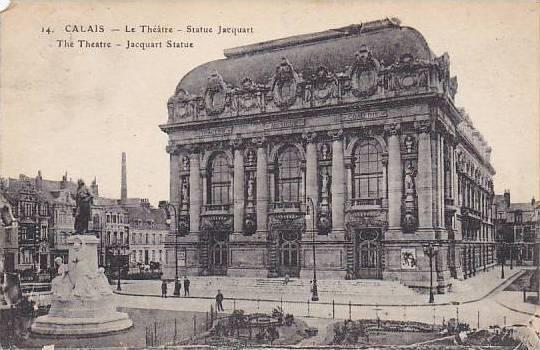 France Calais Le Theatre Statue Jacquart 1929