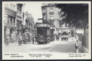 Northamptonshire Postcard - Mercers Road Terminus, Trams in Northampton CC728