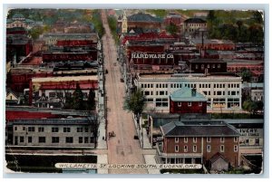 Eugene Oregon OR Postcard Aerial View Willamette Street Looking South 1916 Cars