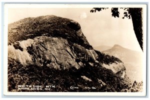 c1940's Whiteside Mountain View Cline Highlands NC RPPC Photo Postcard 