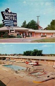 OK, Tulsa, Oklahoma, Flaming Motel, Multi View, Pool, Dexter Press No. 12921-B