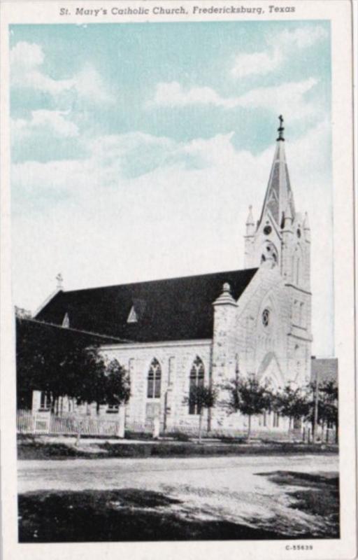 Church St Mary's Catholic Church Fredericksburg Texas Curteich