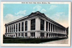 Houston Texas TX Postcard South End Junior High School Exterior Building c1920