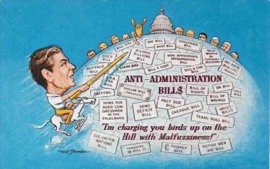 Humour President Reagan Anti-Administration Bills Malfuzziness