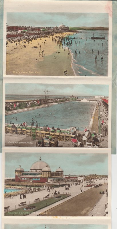 SOUVENIR LETTER CARD RHYL LONDON - SIX VIEWS