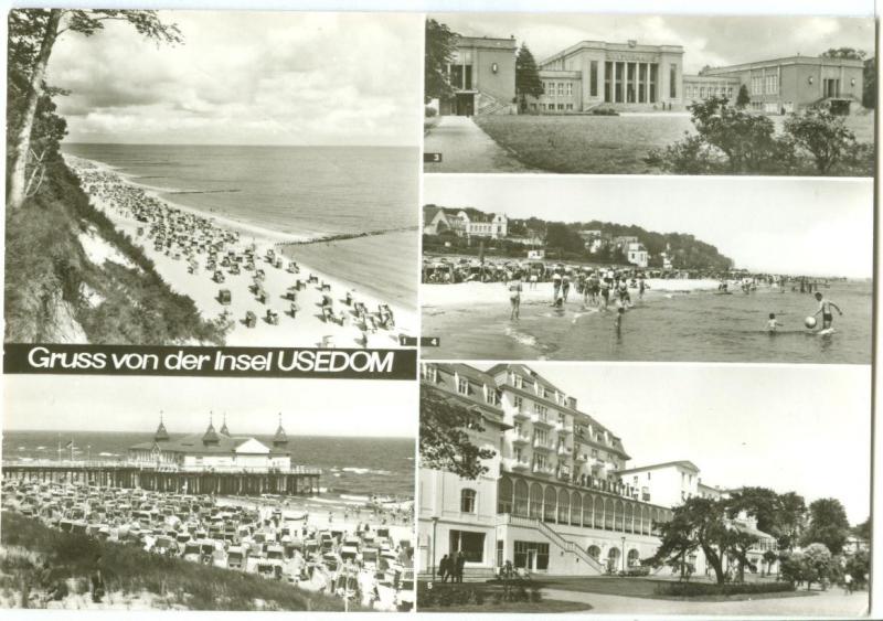 Germany, Gruss von der Insel USEDOM, 1984 used real photo Postcard