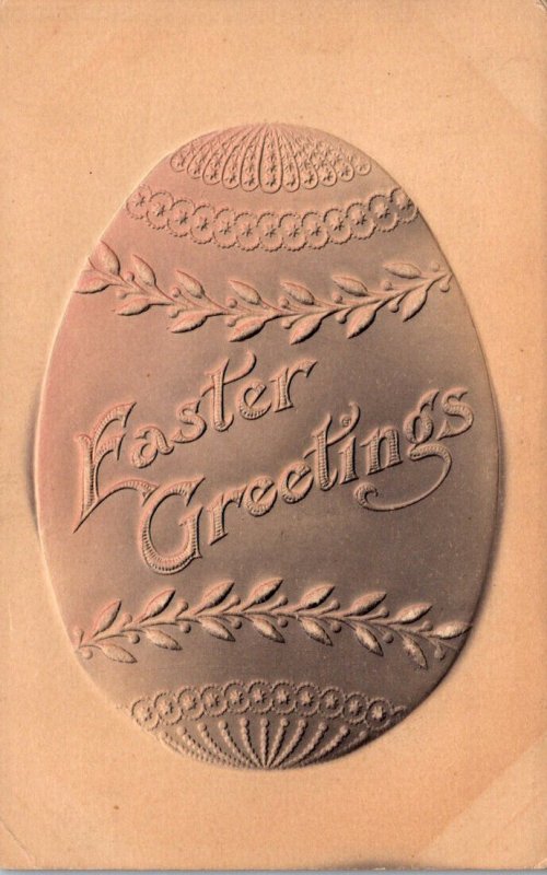 Easter Greetings With Silver Egg Embossed