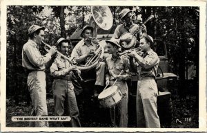 Vtg Bestest Band What I Am Army Miltary 1940s WW2 Era Postcard