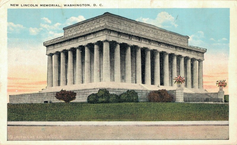 USA New Lincoln Memorial Washington D.C. Vintage Postcard 07.61