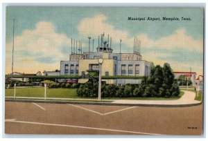 c1940's Road View Municipal Airport Memphis Tennessee TN Vintage Postcard