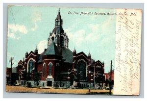 Vintage 1910 Postcard St. Paul Methodist Episcopal Church Lincoln Nebraska