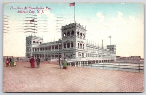 1912 New Million Dollar Pier Atlantic City New Jersey Posted Boardwalk Postcard