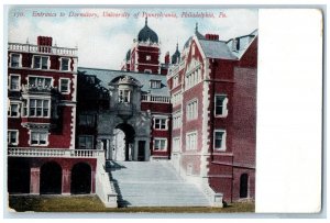 1908 Entrance Dormitory University Pennsylvania Philadelphia PA Vintage Postcard