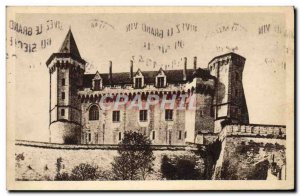 Old Postcard Chateau Saumur The Facade