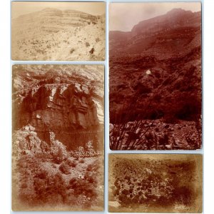 x4 c1910s Western US Landscape RPPC Rock Amateur Adventure Real Photo NM AZ A175