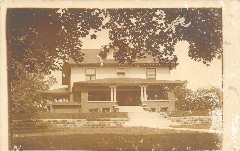 Bloomfield Indiana 1910 RPPC Real Photo Postcard House