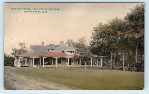 GRAND FORKS, ND North Dakota ~ New COUNTRY CLUB HOUSE c1910s Golf  Postcard