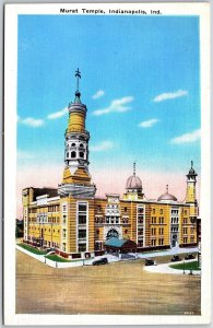 Murat Temple Indianapolis Indiana IN Mainroad & Building Structure Postcard