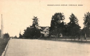 Vintage Postcard Pennsylvania Avenue Chehalis Washington WA Patton Post Pub.