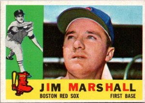 1960 Topps Baseball Card Jim Marshall Boston Red Sox sk10539