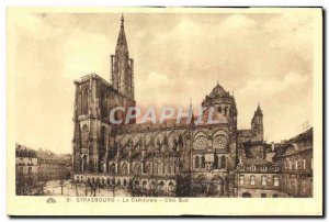 Old Postcard Strasbourg La Cathedrale Cote Sud