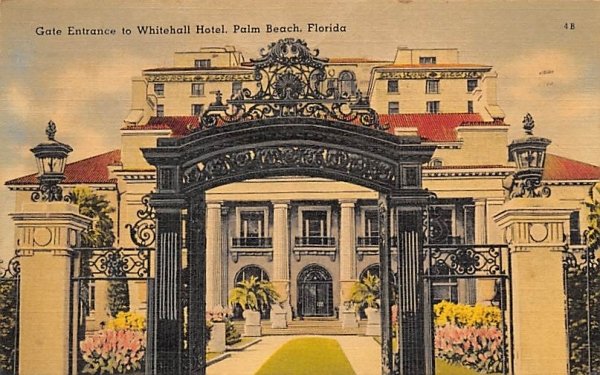 Gate Entrance to Whitehall Hotel Palm Beach, Florida
