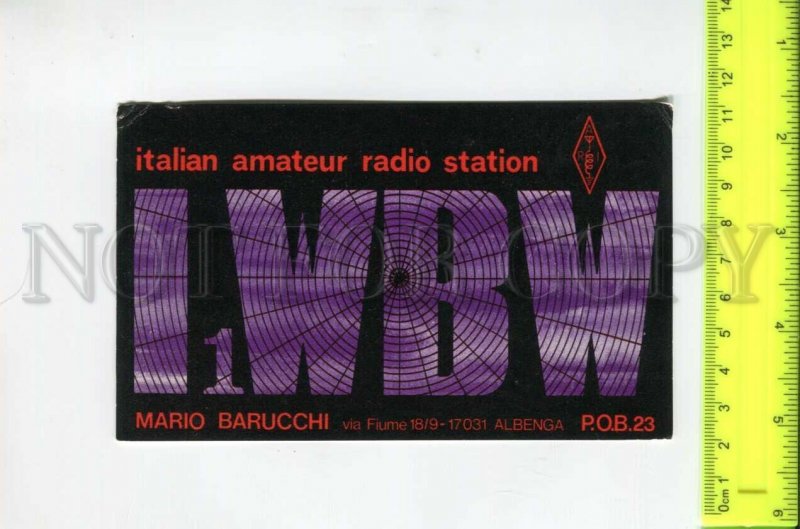467044 1976 year Italy Albenga radio QSL card to USSR