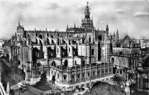 Spain  Sevilla Aerial view of the Cathedral