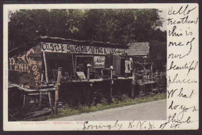 Castle Garden Boscobel WI Postcard 4785