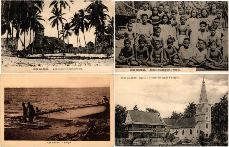 GILBERT ISLANDS ILES GILBERT OCEANIA 15 CPA Vintage Postcards (L3526)