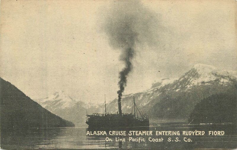 C-1910 Alaska Cruise Steamer Rudyerd Pacific Coast Postcard 22-6666